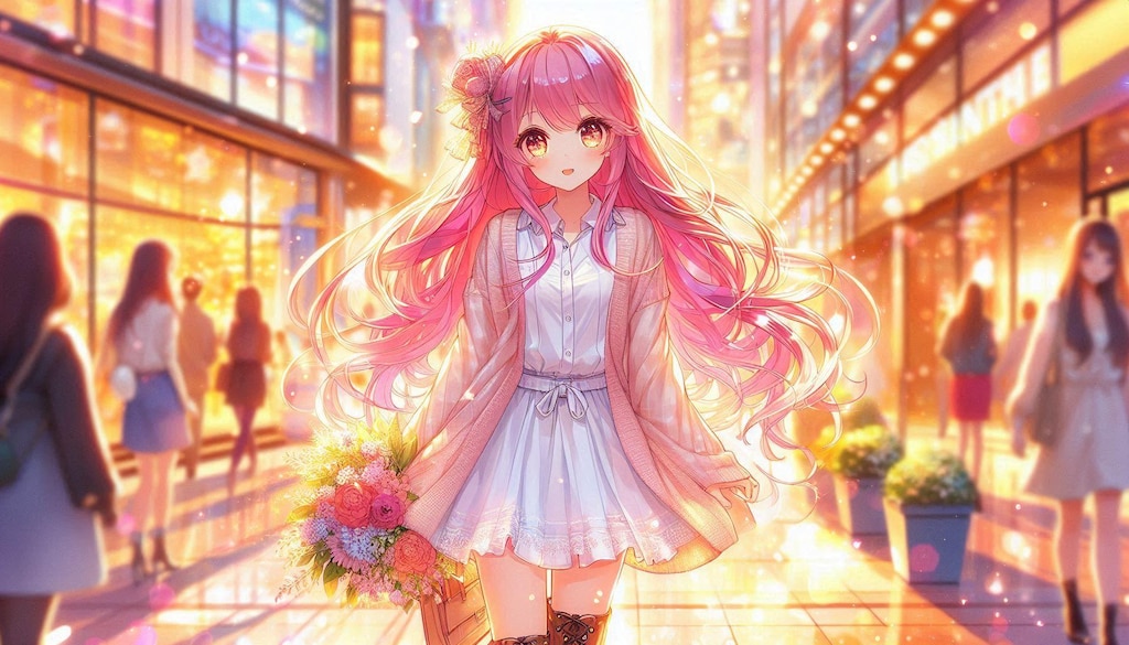 Dalleちゃんの春色コーデ