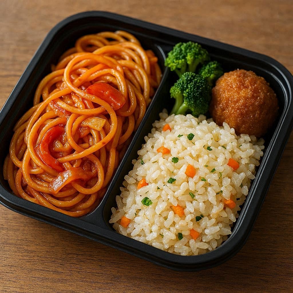 ナポリタンとピラフの弁当 | の人気AIイラスト・グラビア