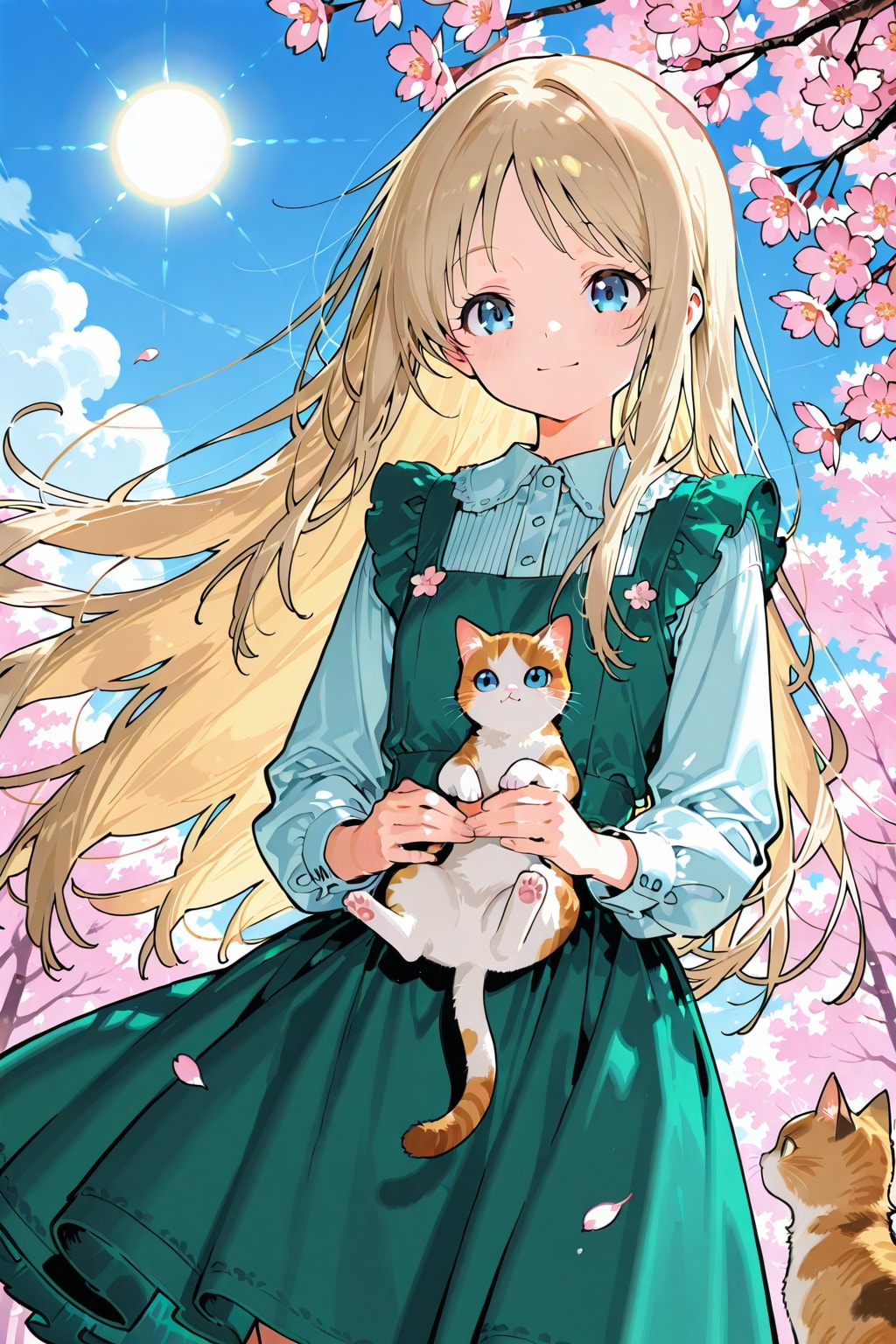 ねことお花見 | の人気AIイラスト・グラビア