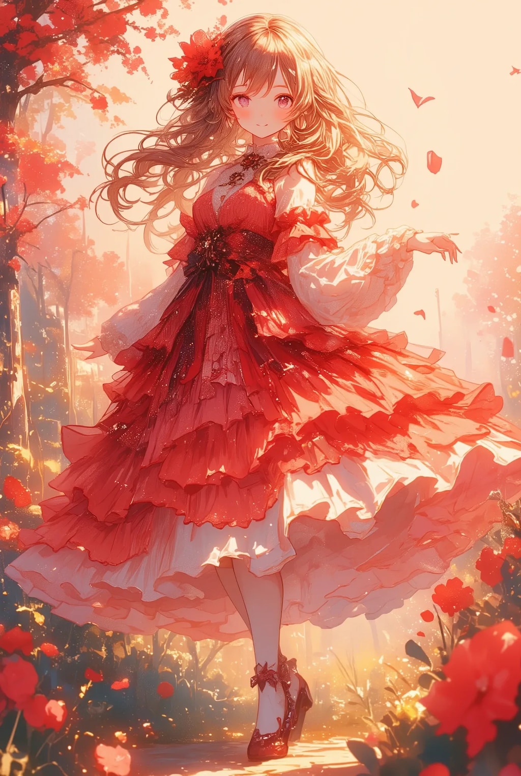 赤い花のお姉さん