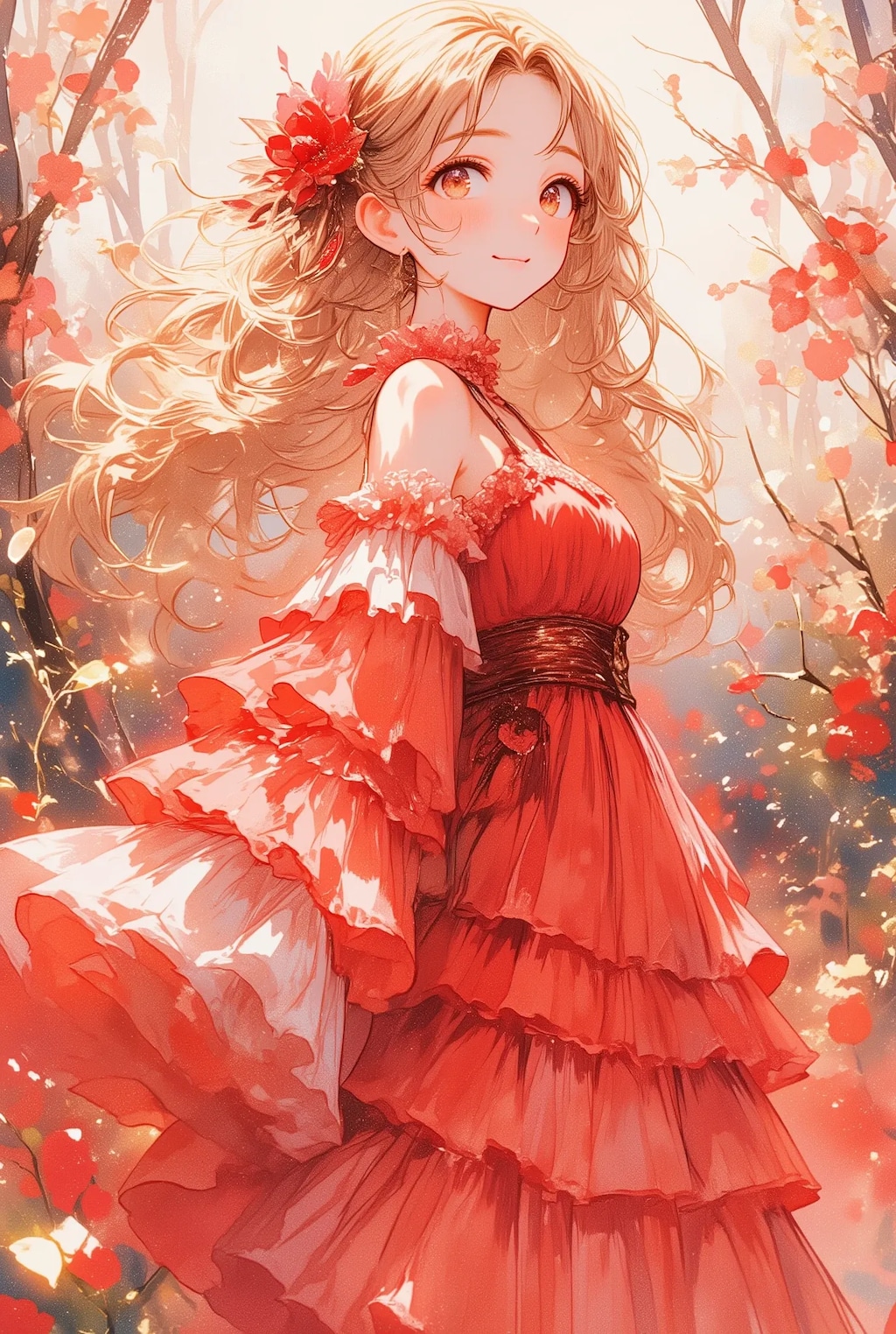 赤い花のお姉さん