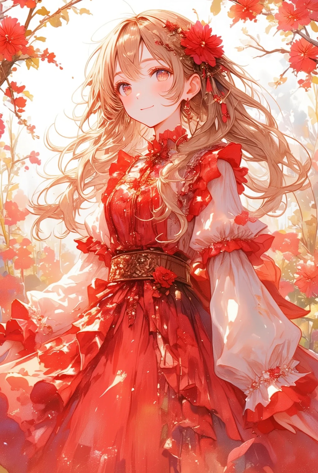 赤い花のお姉さん