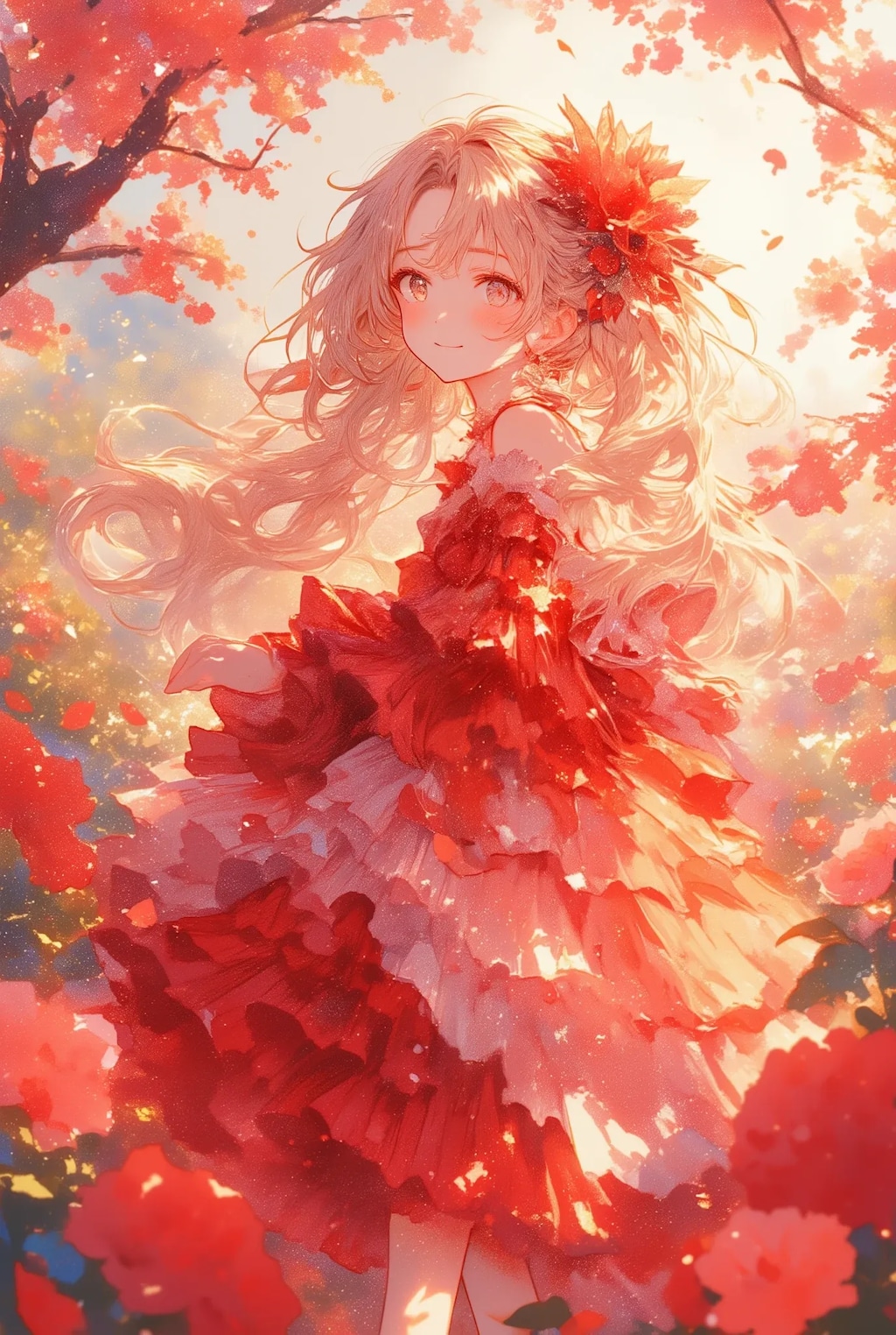 赤い花のお姉さん