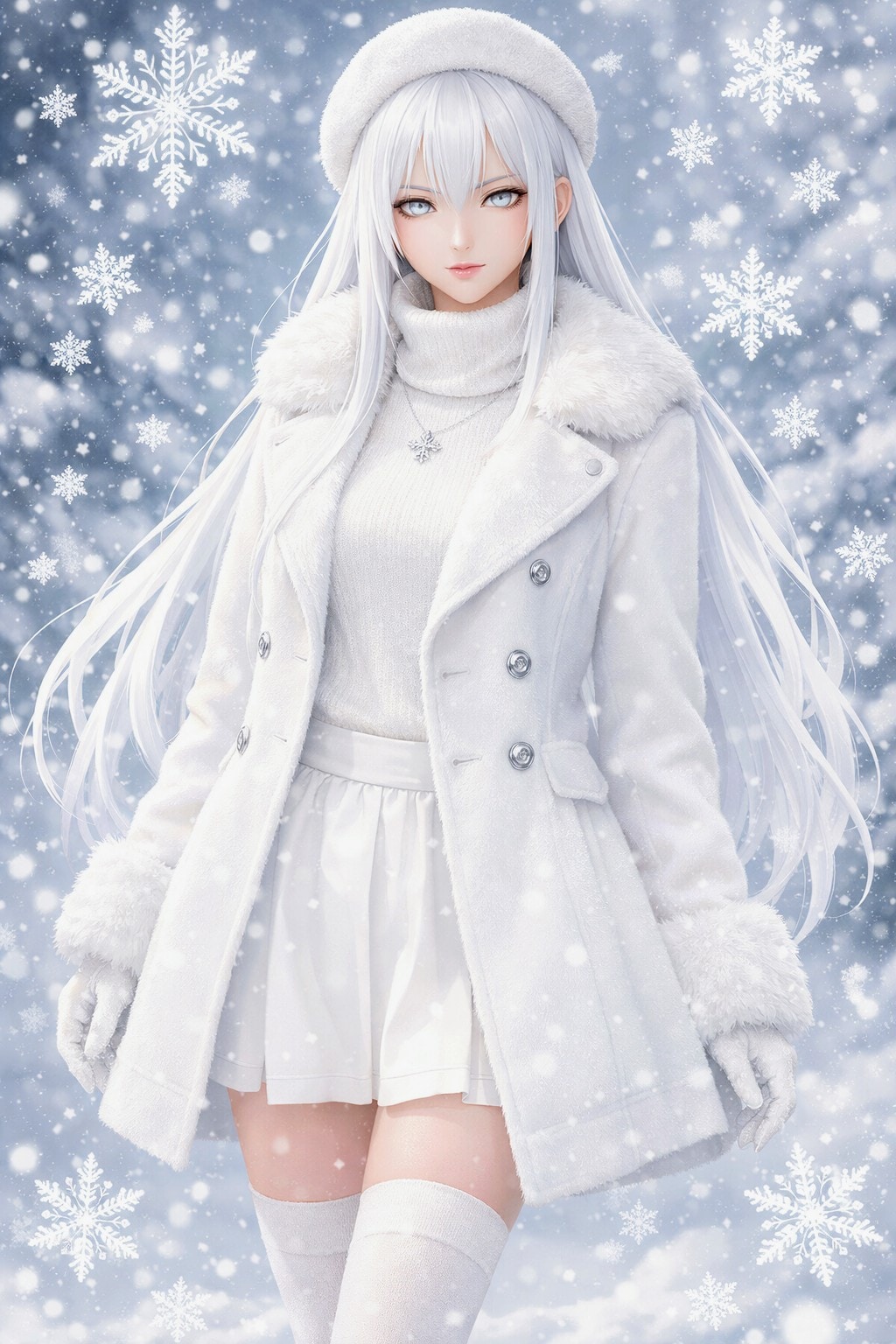 ホワイトコートお姉やん❄️ | の人気AIイラスト・グラビア