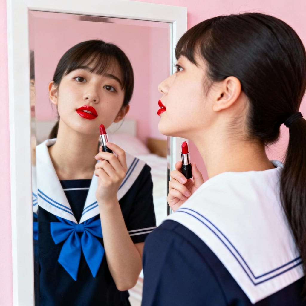 ママのルージュを内緒で・・