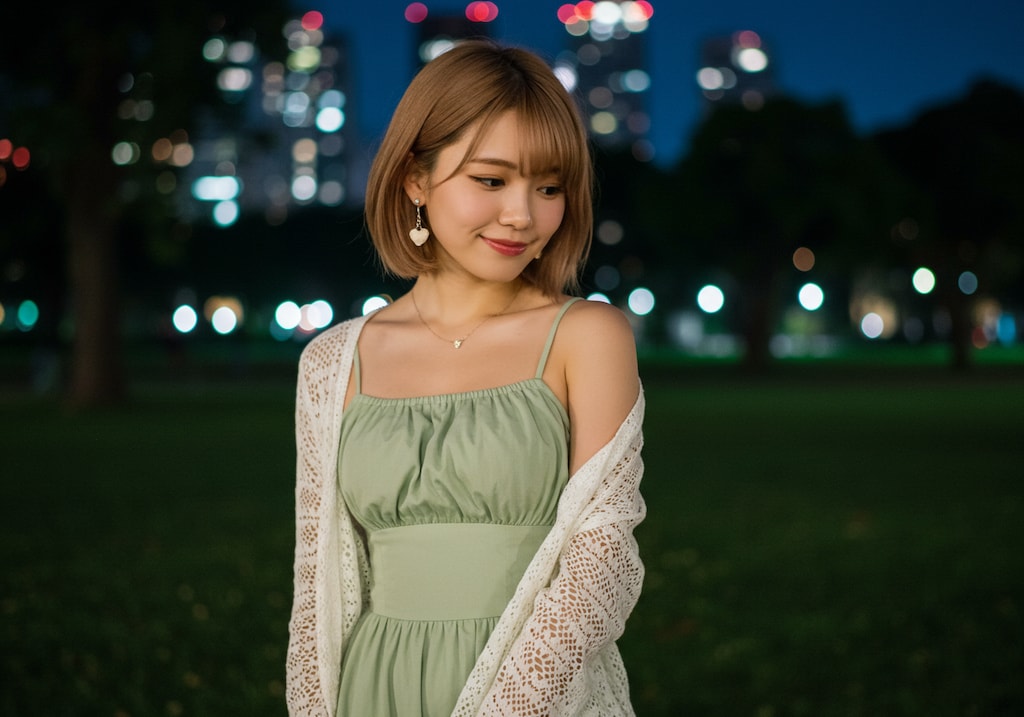 夜の公園　危ないですよ
