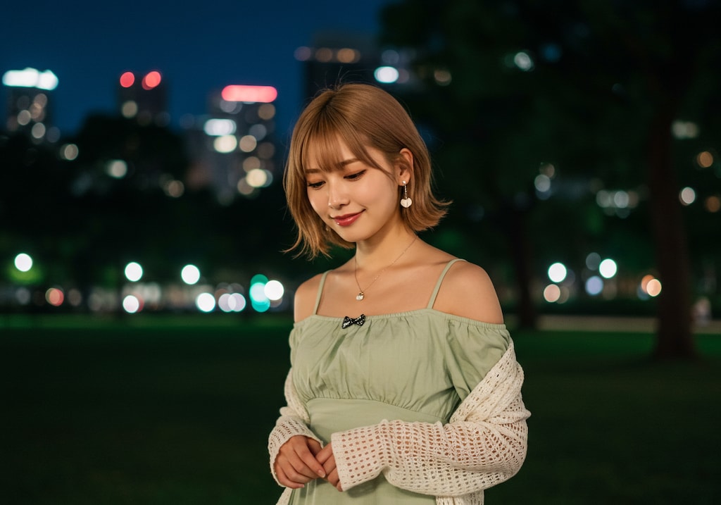 夜の公園　危ないですよ