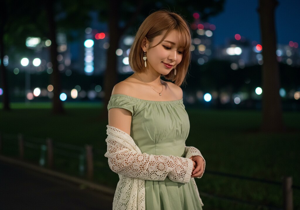 夜の公園　危ないですよ