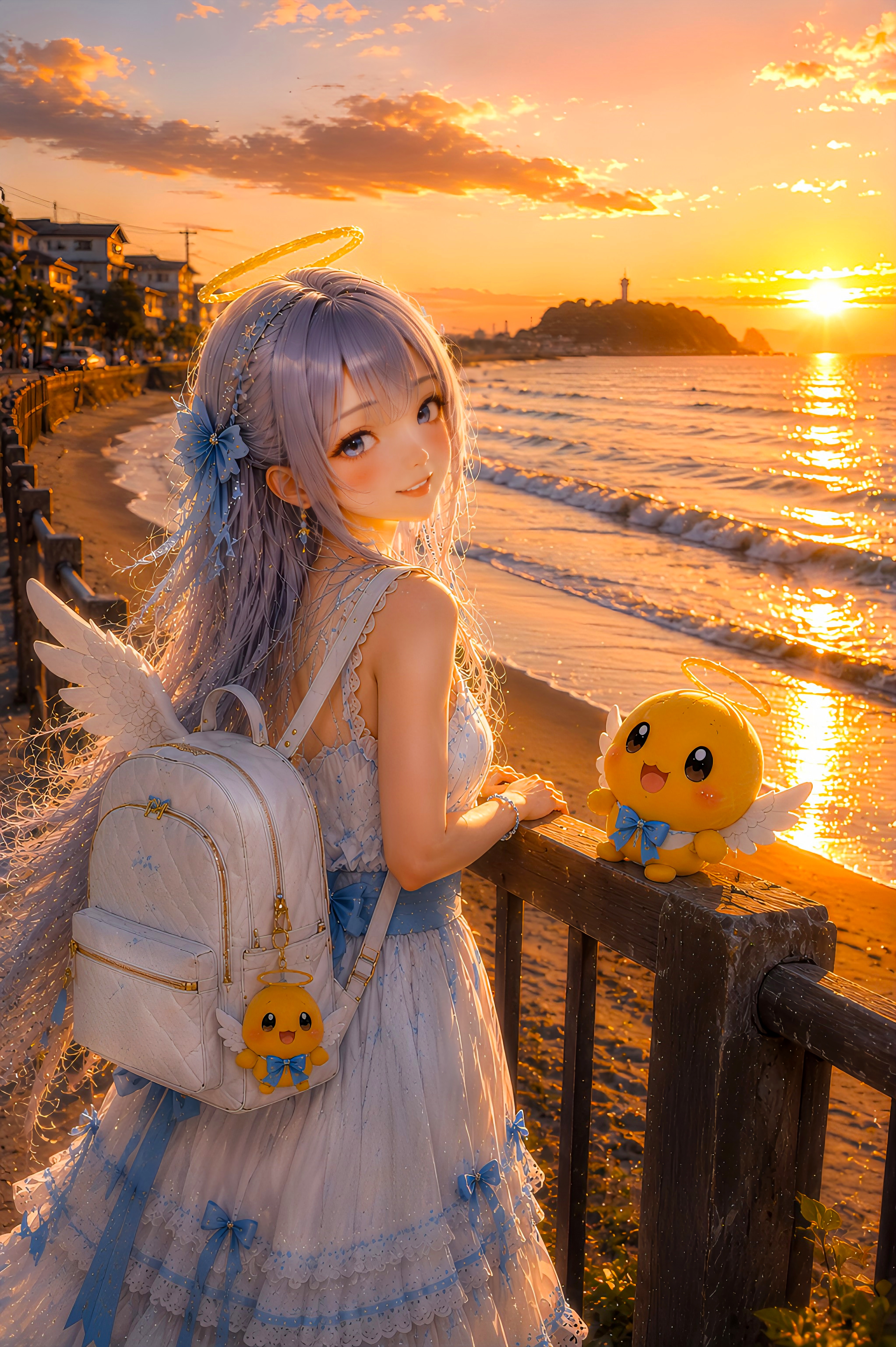 ルルエルとニコの休日#10夕暮れの江の島