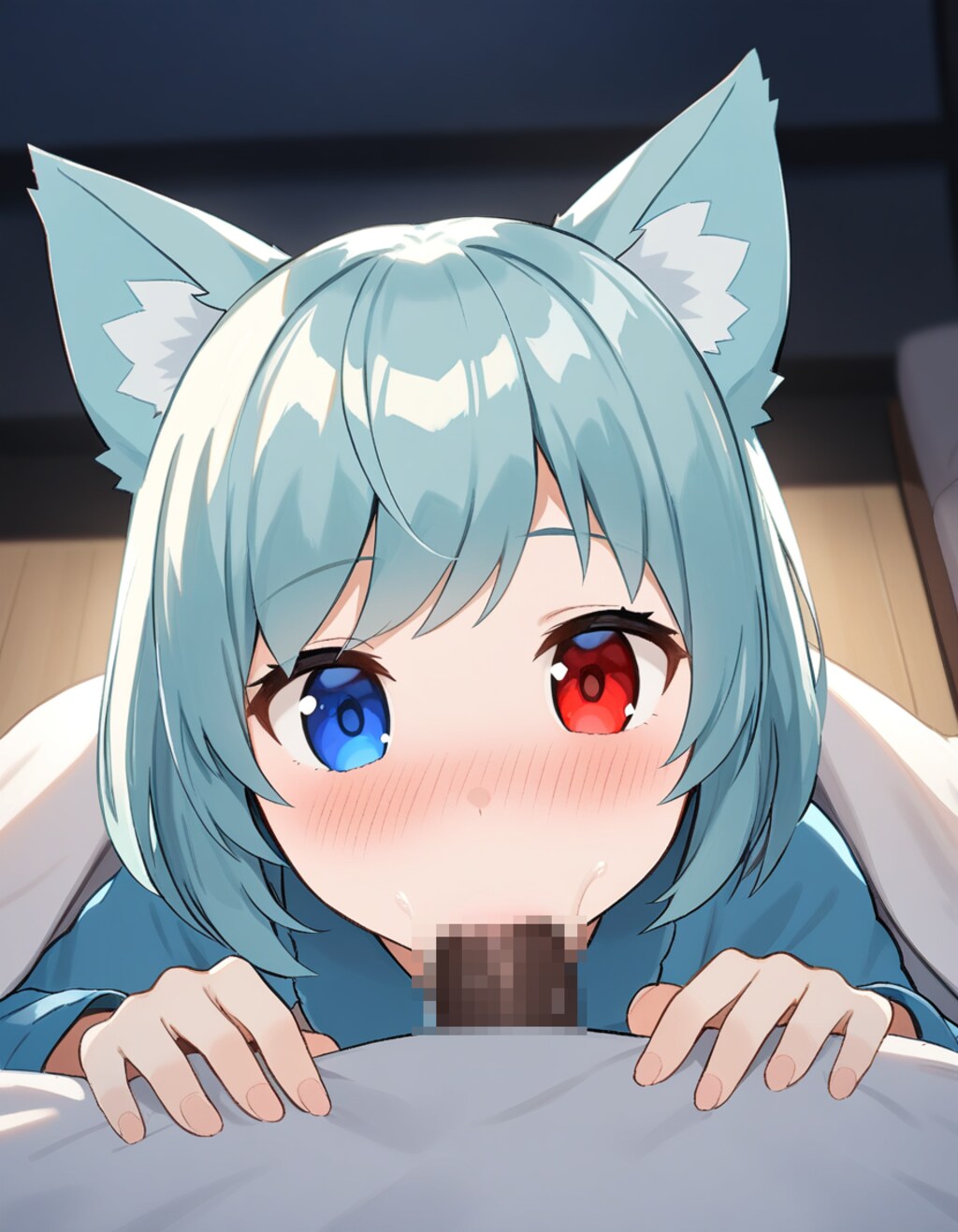 お布団の中でとまフェラ