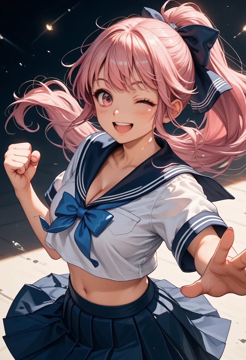 タイトル無いよ✌ピンクポニテちゃん