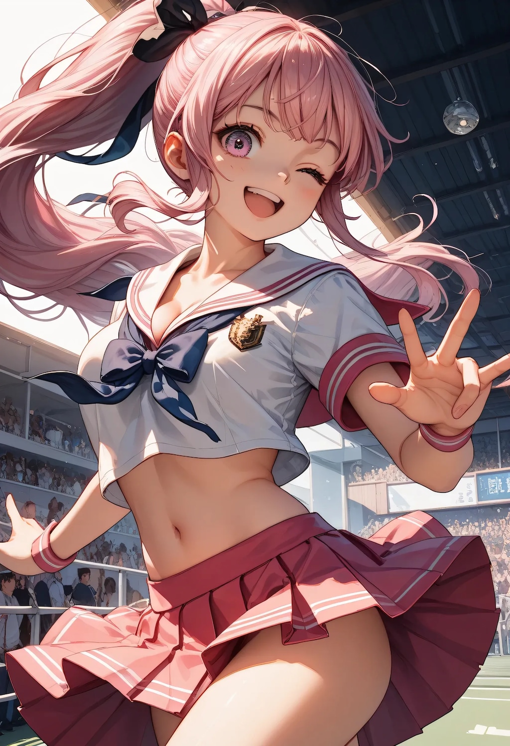 タイトル無いよ✌ピンクポニテちゃん