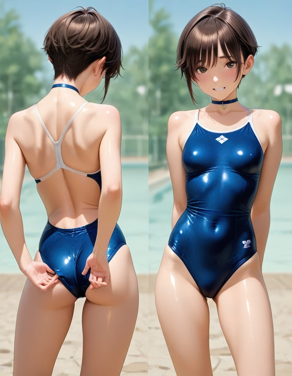 スク水ショートカットちゃん