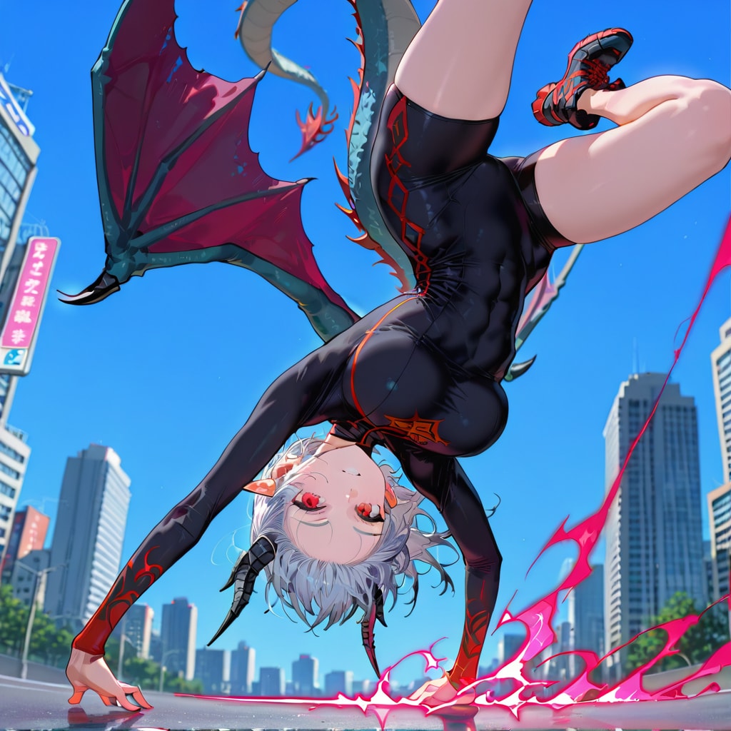 【王立パルクールチーム「殲滅隊」メンバー🐉】重力支配者ナオミ。 | の人気AIイラスト・グラビア