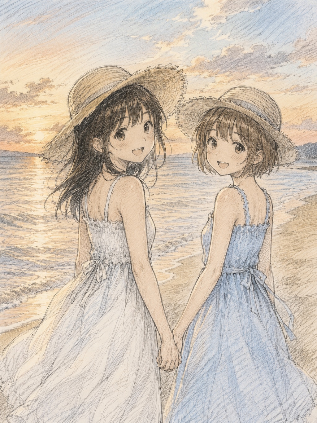 夏の思い出(スケッチ風)