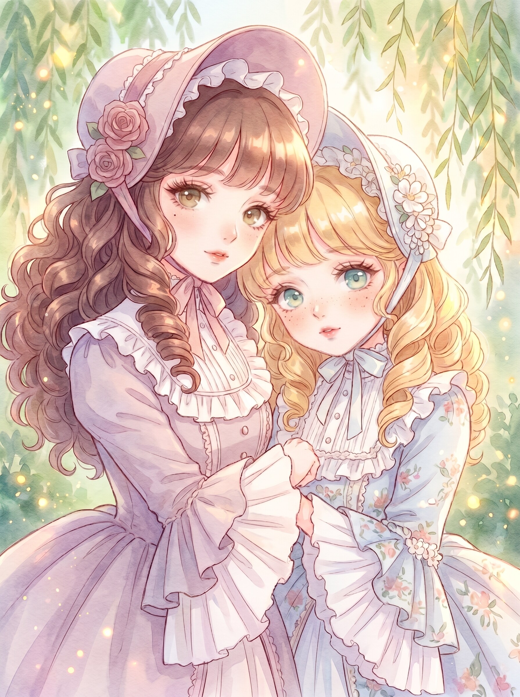 薔薇綺装の双影 | の人気AIイラスト・グラビア