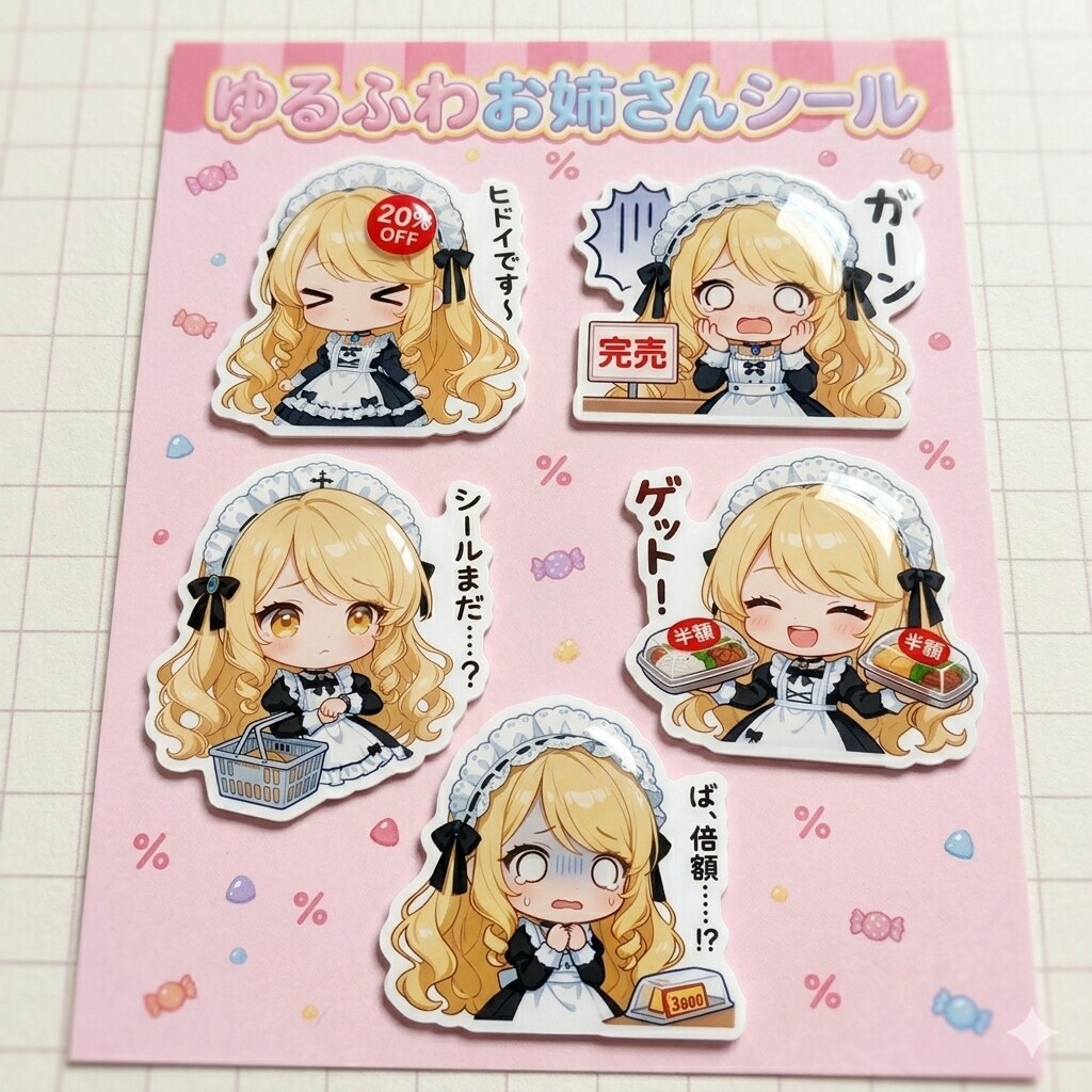 ゆるふわお姉さんシール | の人気AIイラスト・グラビア