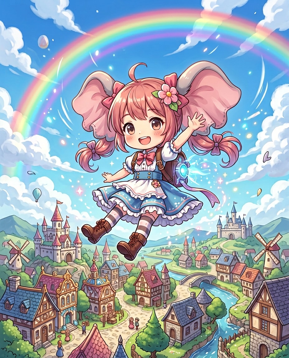 空飛ぶ象耳ちゃん | の人気AIイラスト・グラビア
