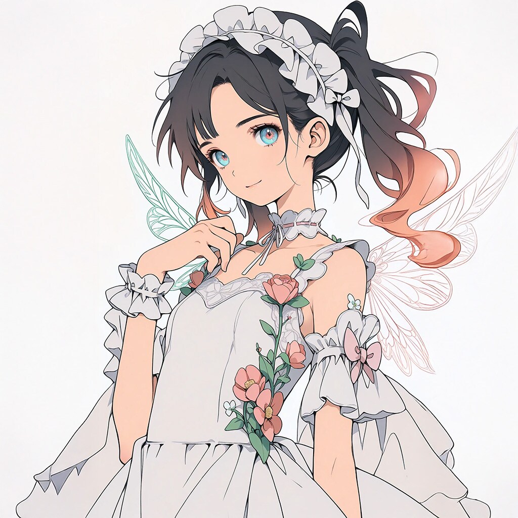 【花と翼】白メイド