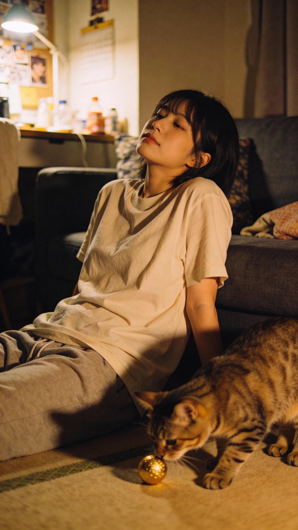 Domestic Sunrise with a Golden Toy