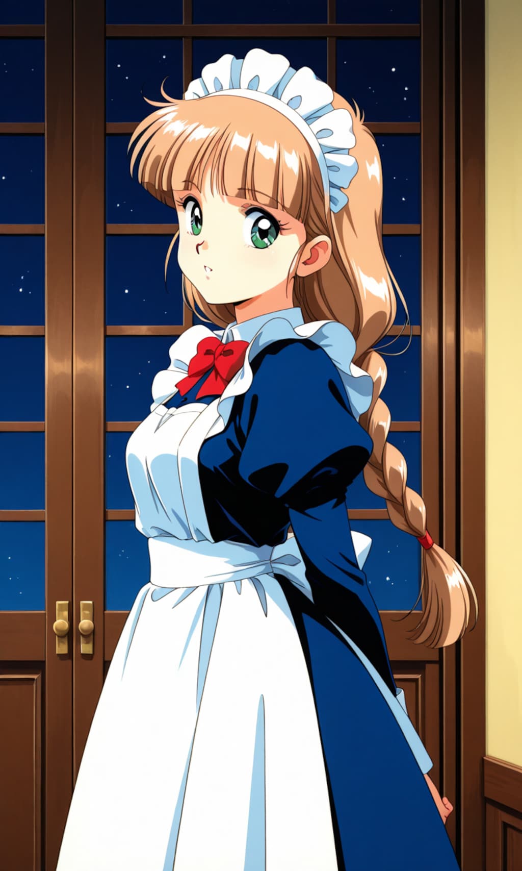 三つ編みメイドさん