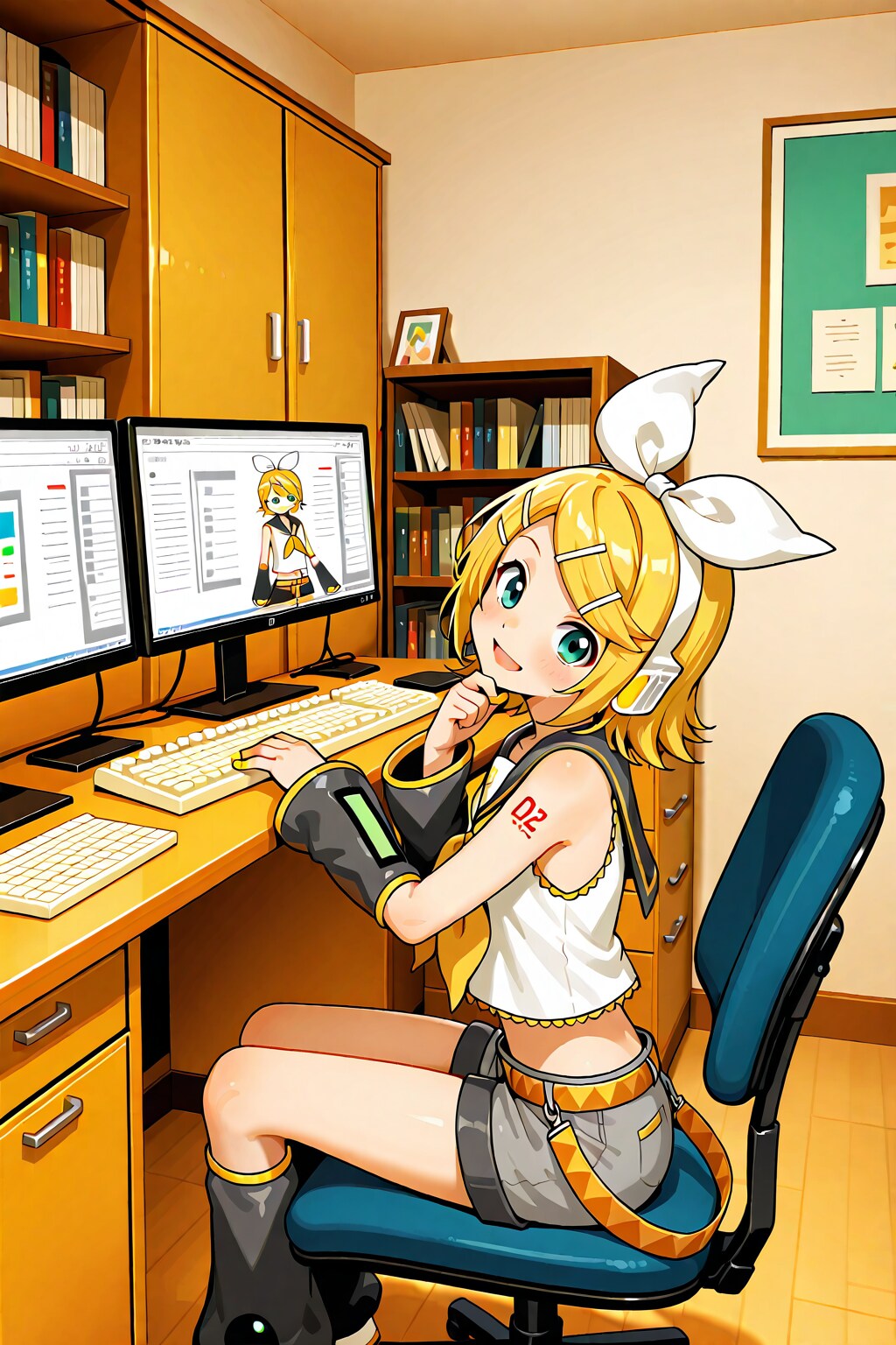 鏡音リン７４ | の人気AIイラスト・グラビア