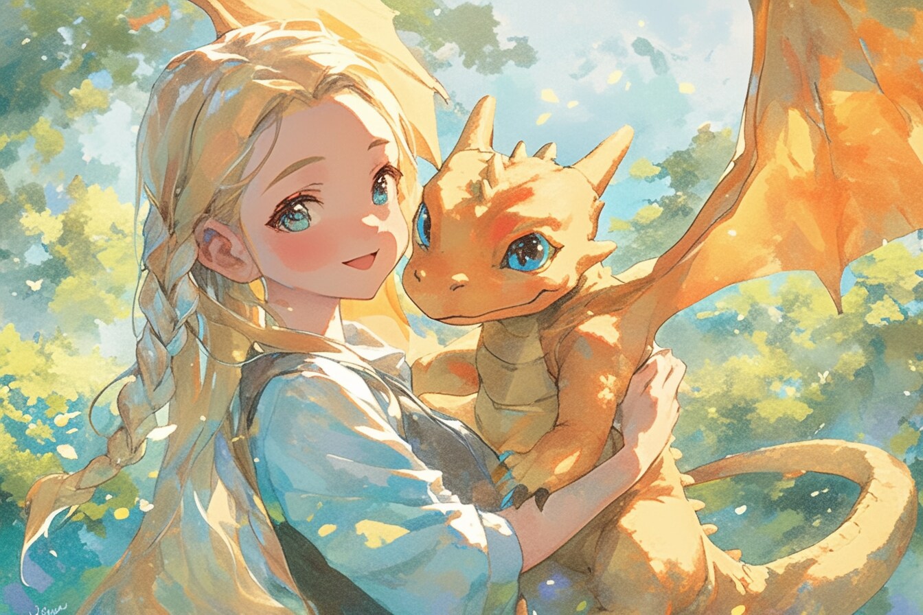 ドラゴンと少女（竜騎士）14 | の人気AIイラスト・グラビア