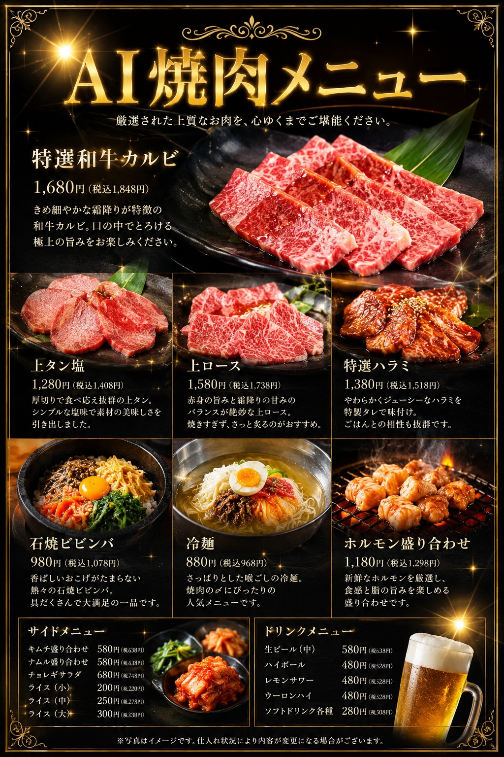 AI焼肉メニュー