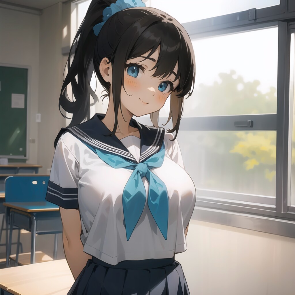 モデル差検証　half-closed eyes