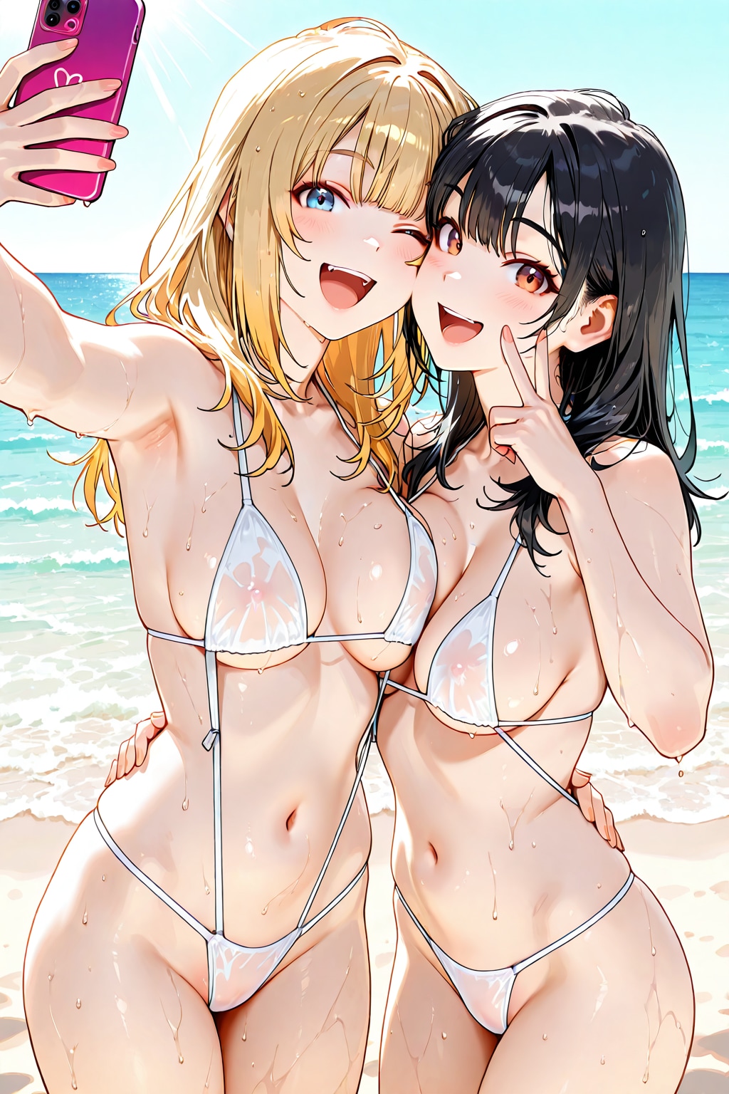 2人で自撮り