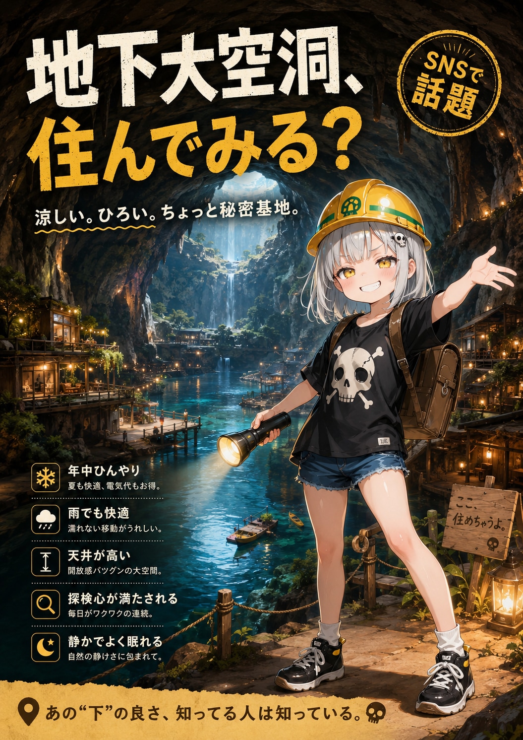 地下大空洞。 | の人気AIイラスト・グラビア