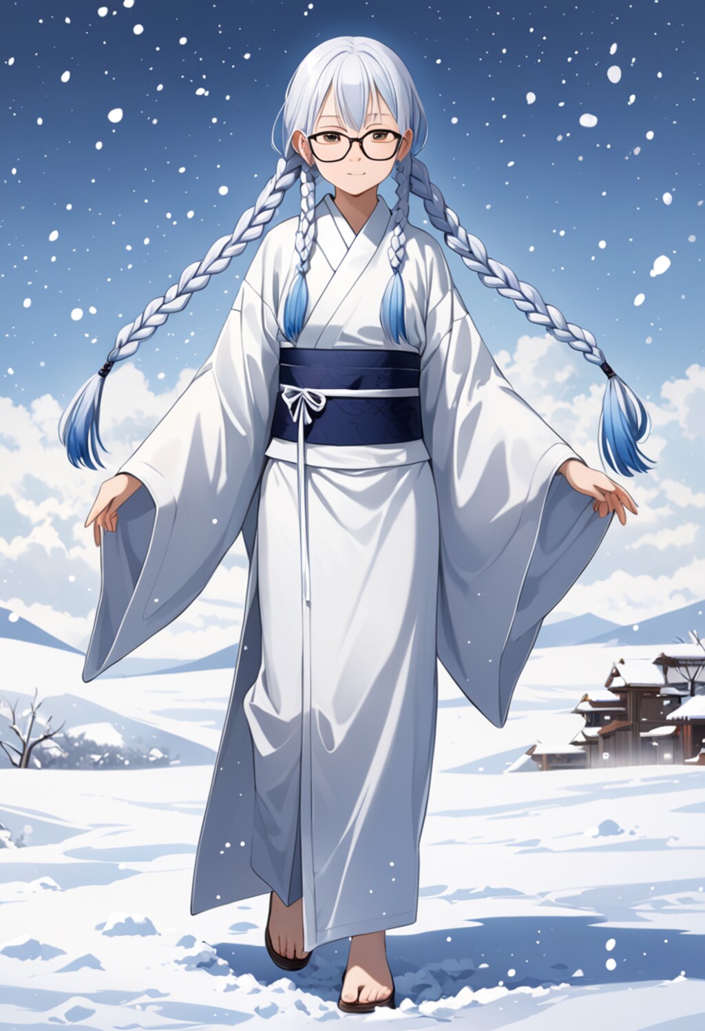 このご時世、雪女も山から町に降りて眼鏡三つ編みっ娘になる