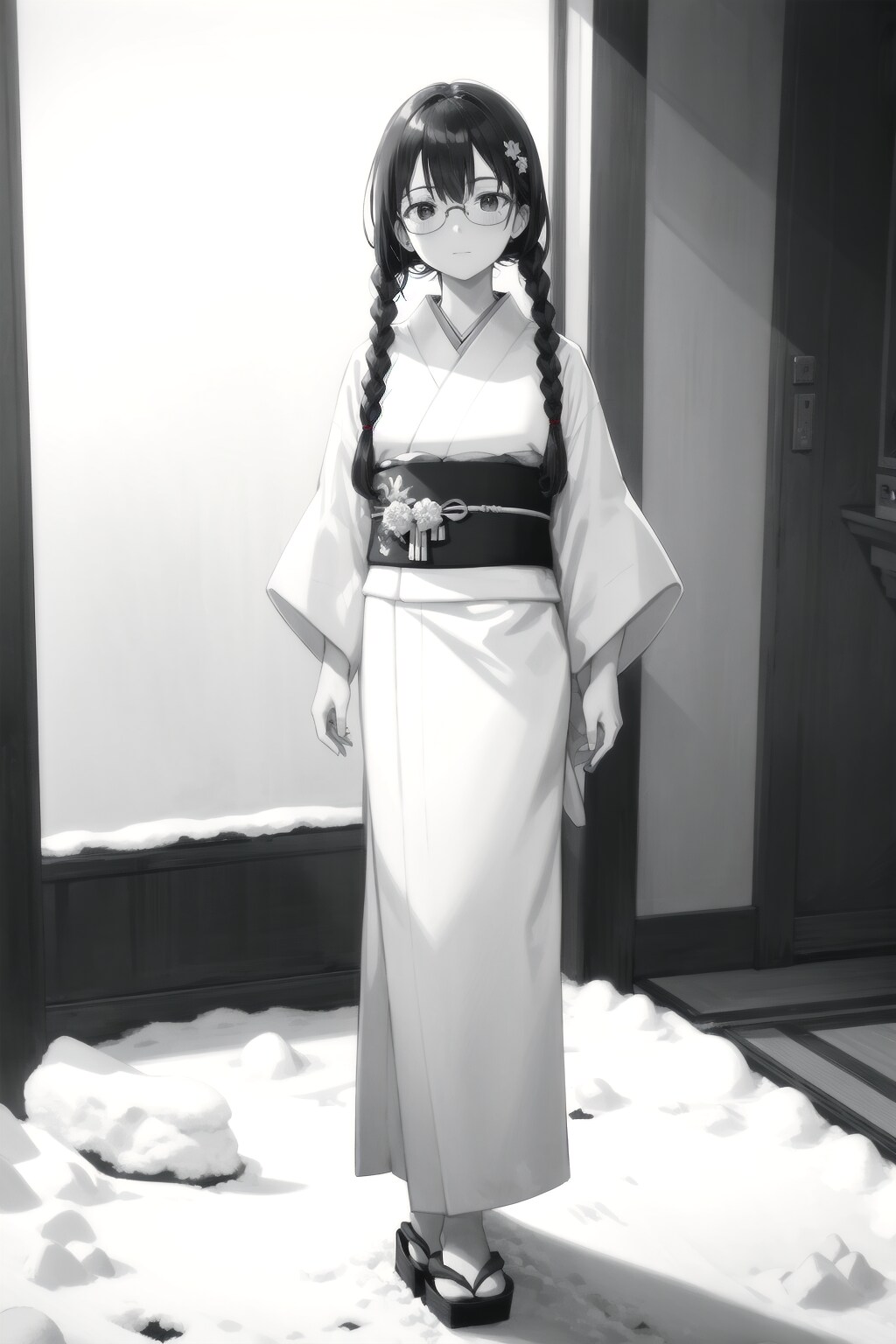 このご時世、雪女も山から町に降りて眼鏡三つ編みっ娘になる