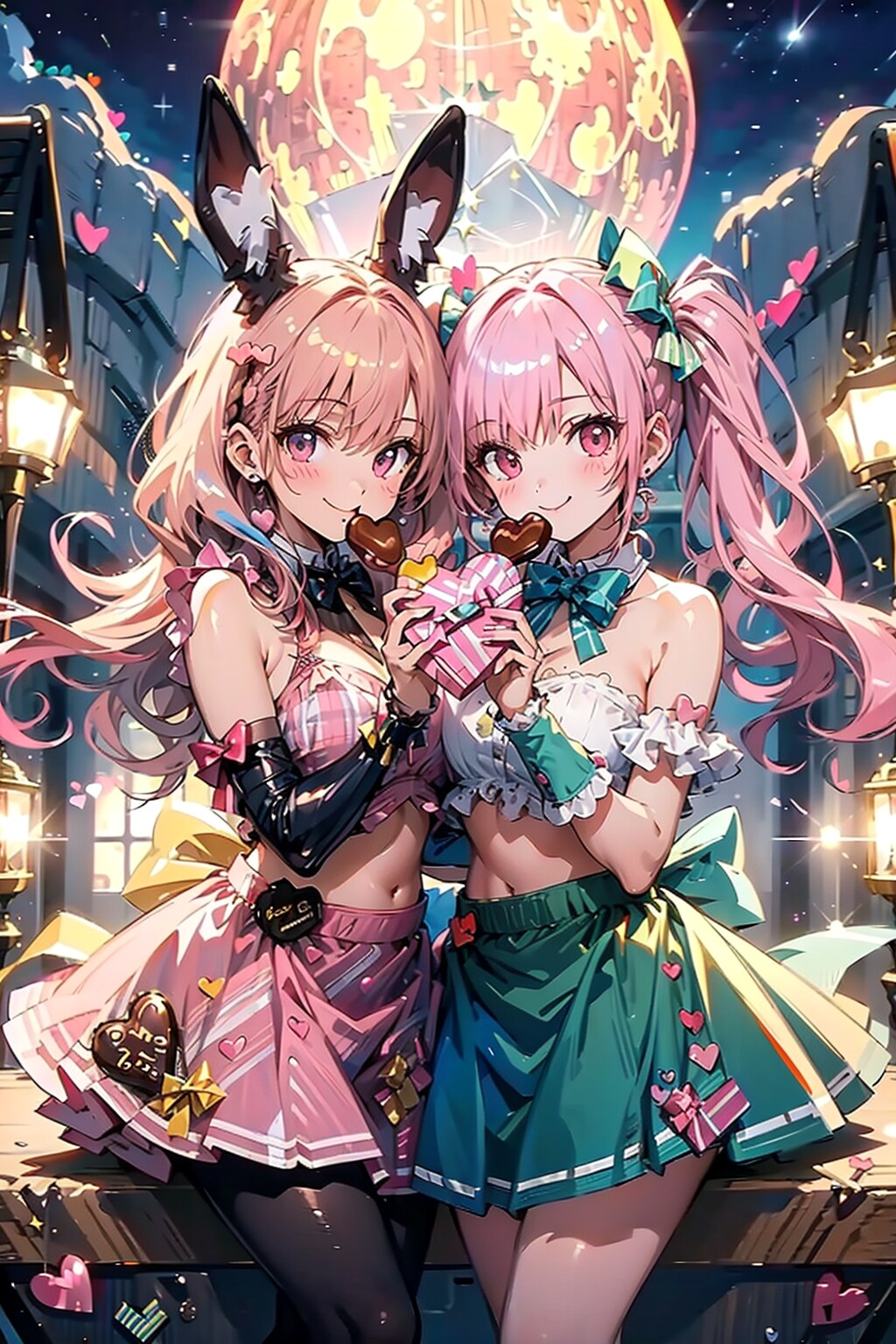W桃　チョコミン兔