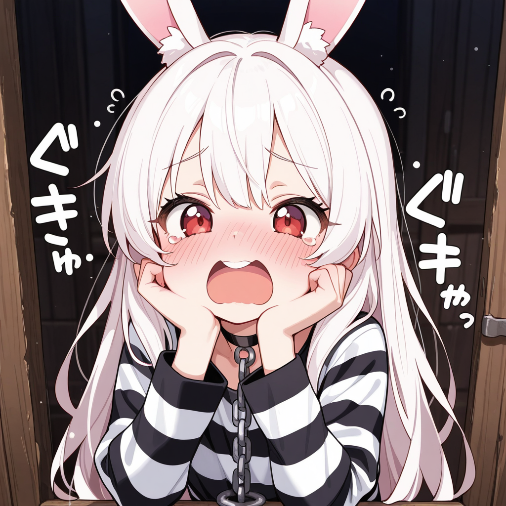 うちの子の中で一番チョーカー（？）が似合う、うさぎちゃん。