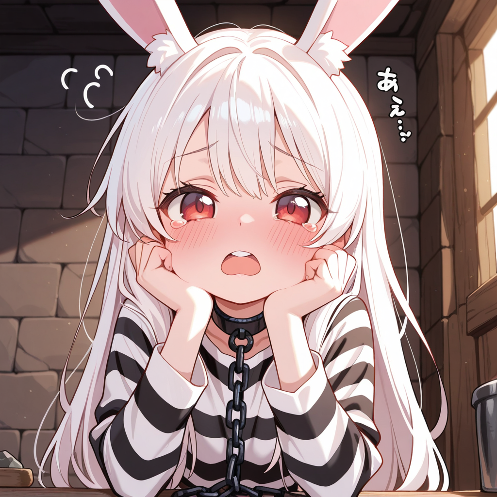 うちの子の中で一番チョーカー（？）が似合う、うさぎちゃん。