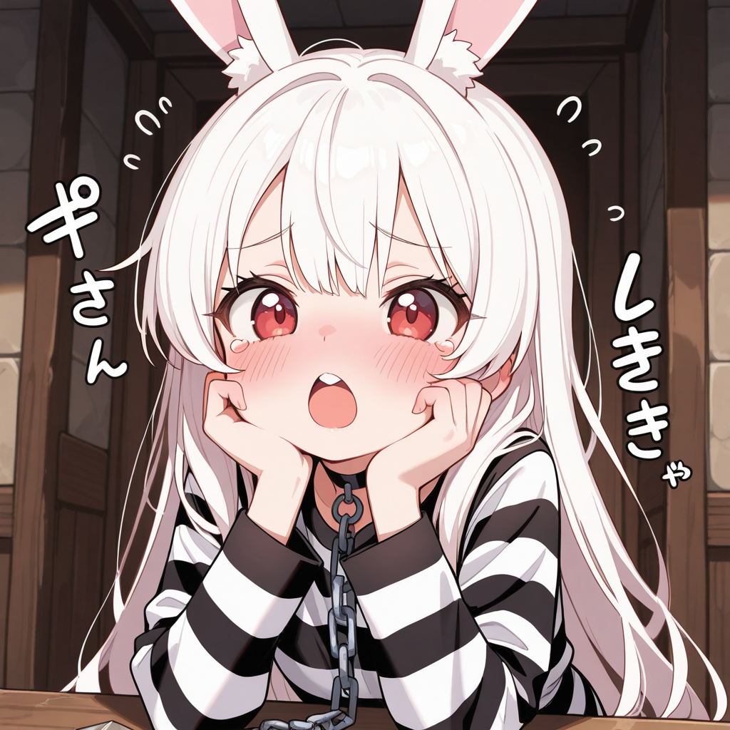 うちの子の中で一番チョーカー（？）が似合う、うさぎちゃん。