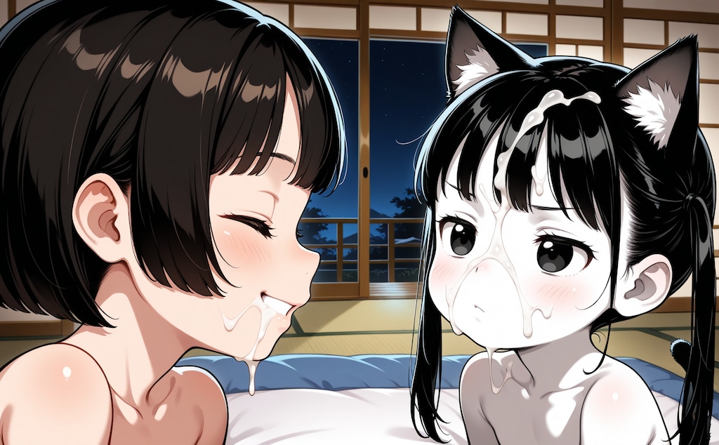 ミルクまみれ