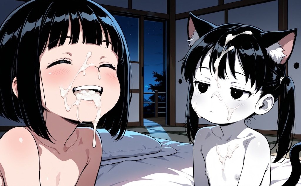 ミルクまみれ