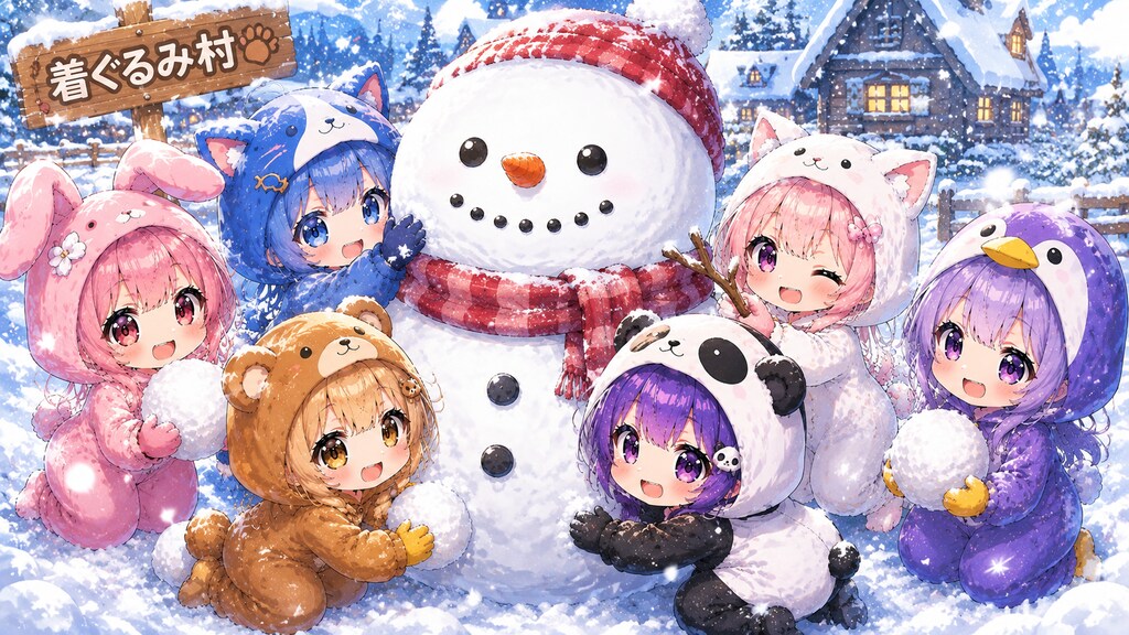 【#あえて冬】突然大雪が積もったので雪だるまを作ることにした。☃
