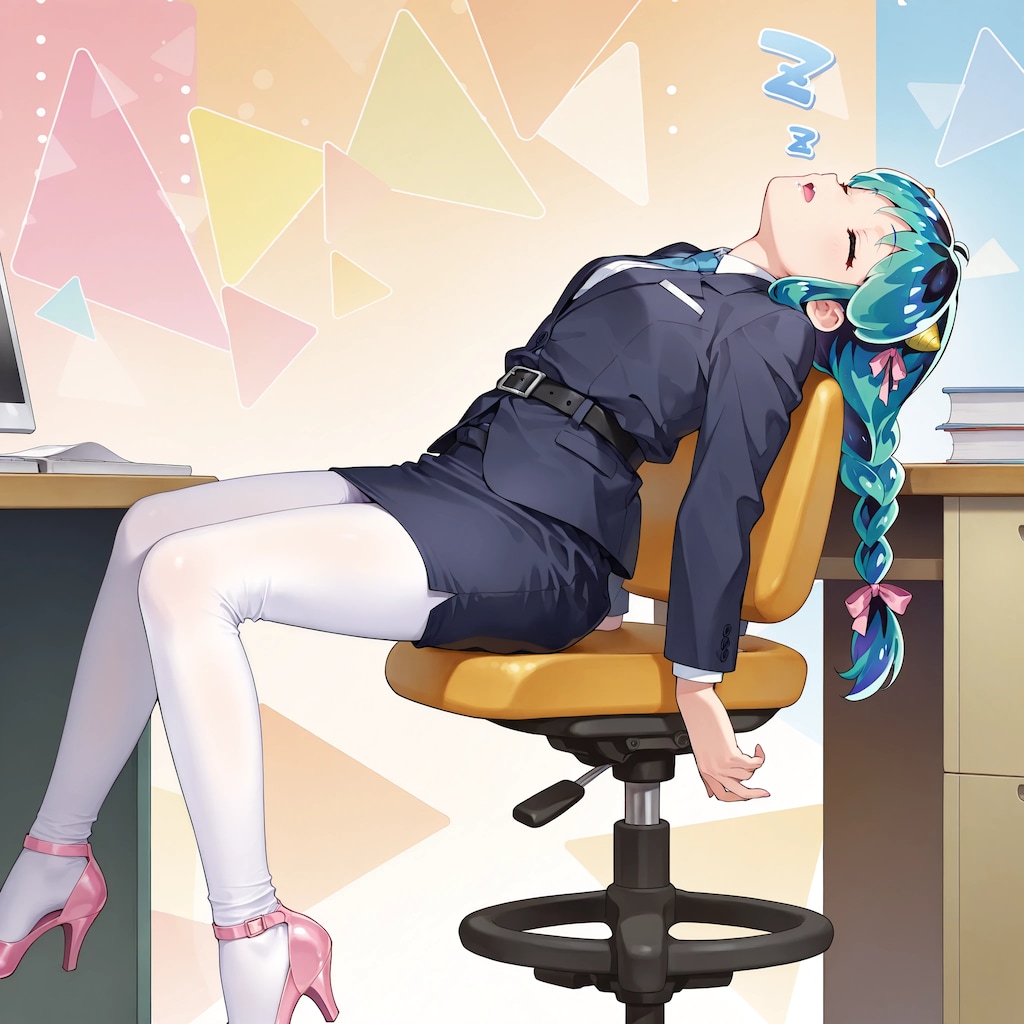 睡魔に負けちゃったラムちゃん