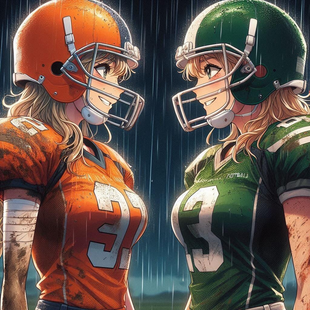🏈泥まみれの女子アメフト 134