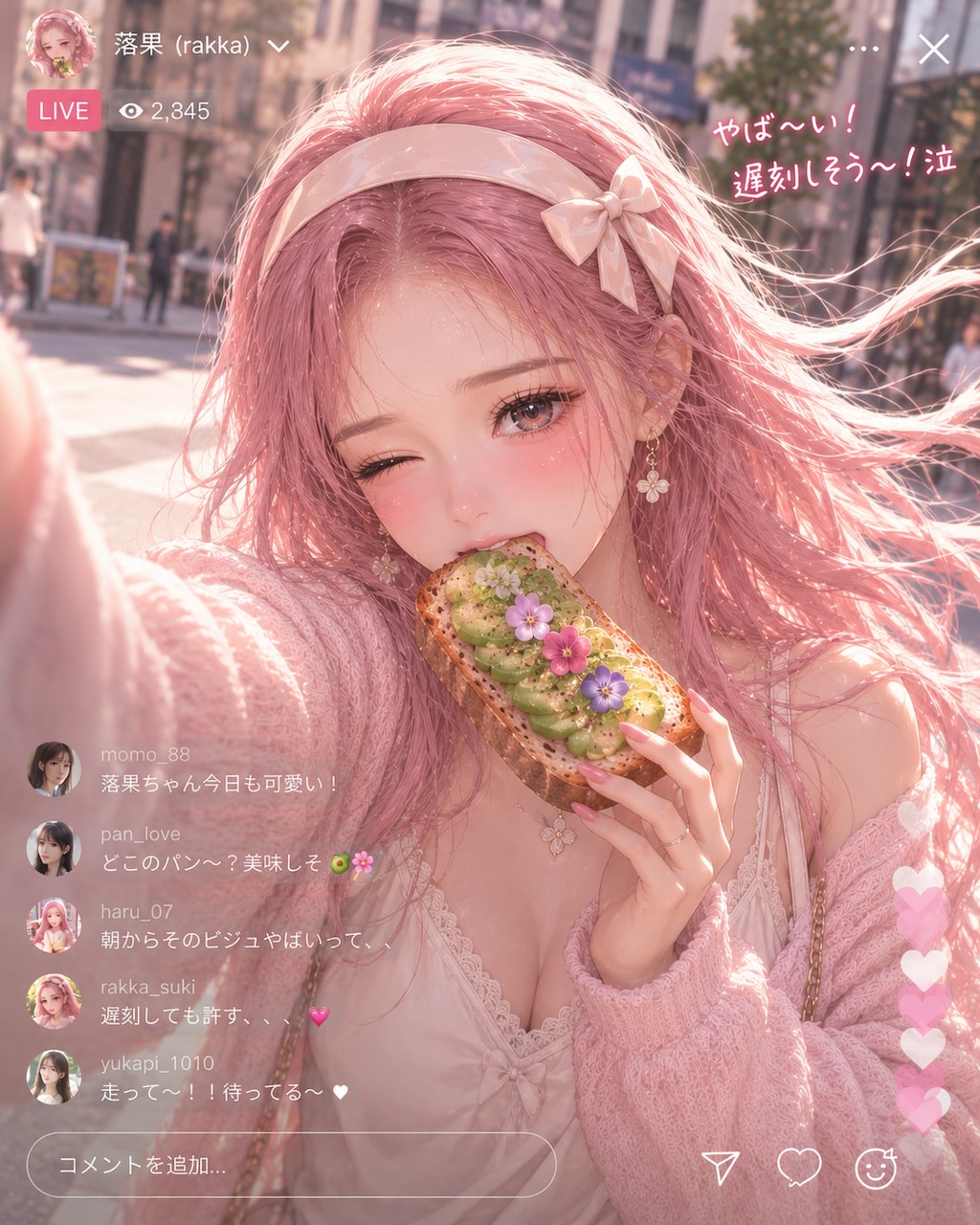 落果ちゃんは、世界で一番可愛い遅刻を演出する