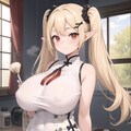 チャイナ服　巨乳から爆乳♪金髪ついんてエルフ♡10枚 2 8枚目
