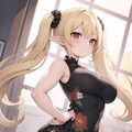 チャイナ服　巨乳から爆乳♪金髪ついんてエルフ♡10枚 2 4枚目