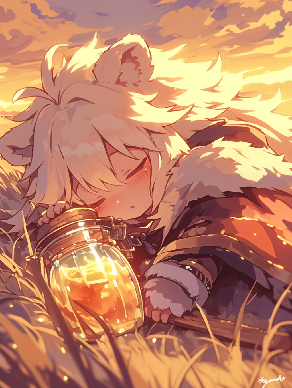 夕焼け✖︎くま娘🐾