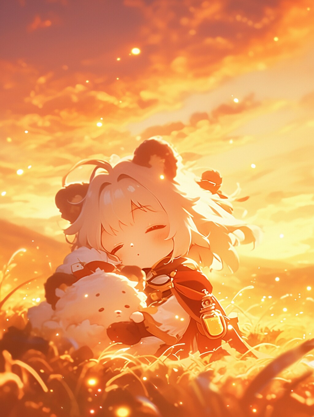 夕焼け✖︎くま娘🐾