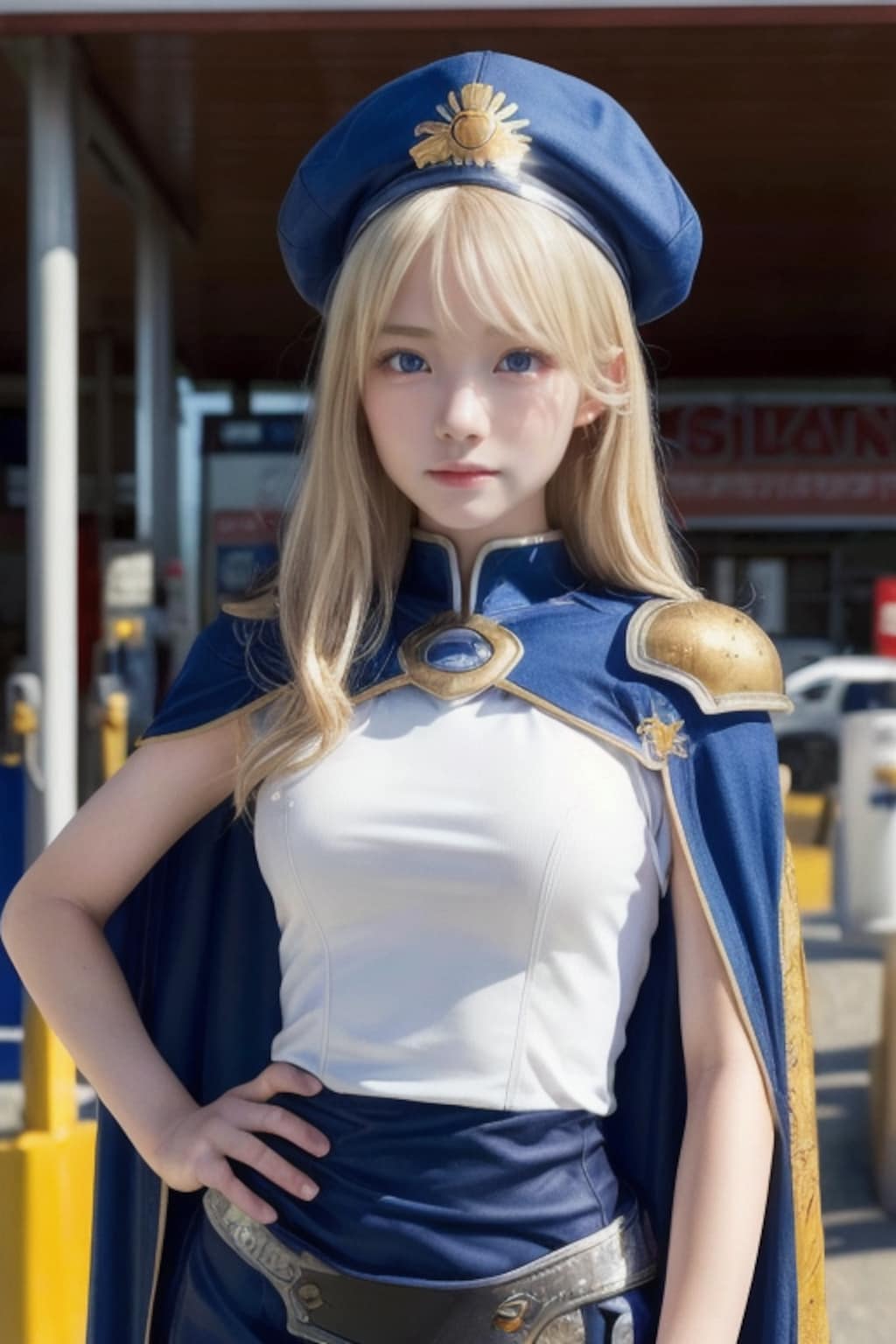 ガソリンスタンドのおぱ戦士