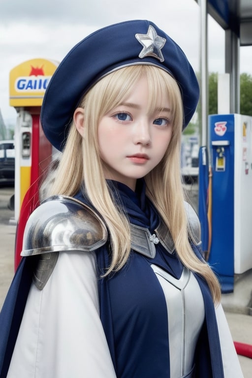 ガソリンスタンドのおぱ戦士