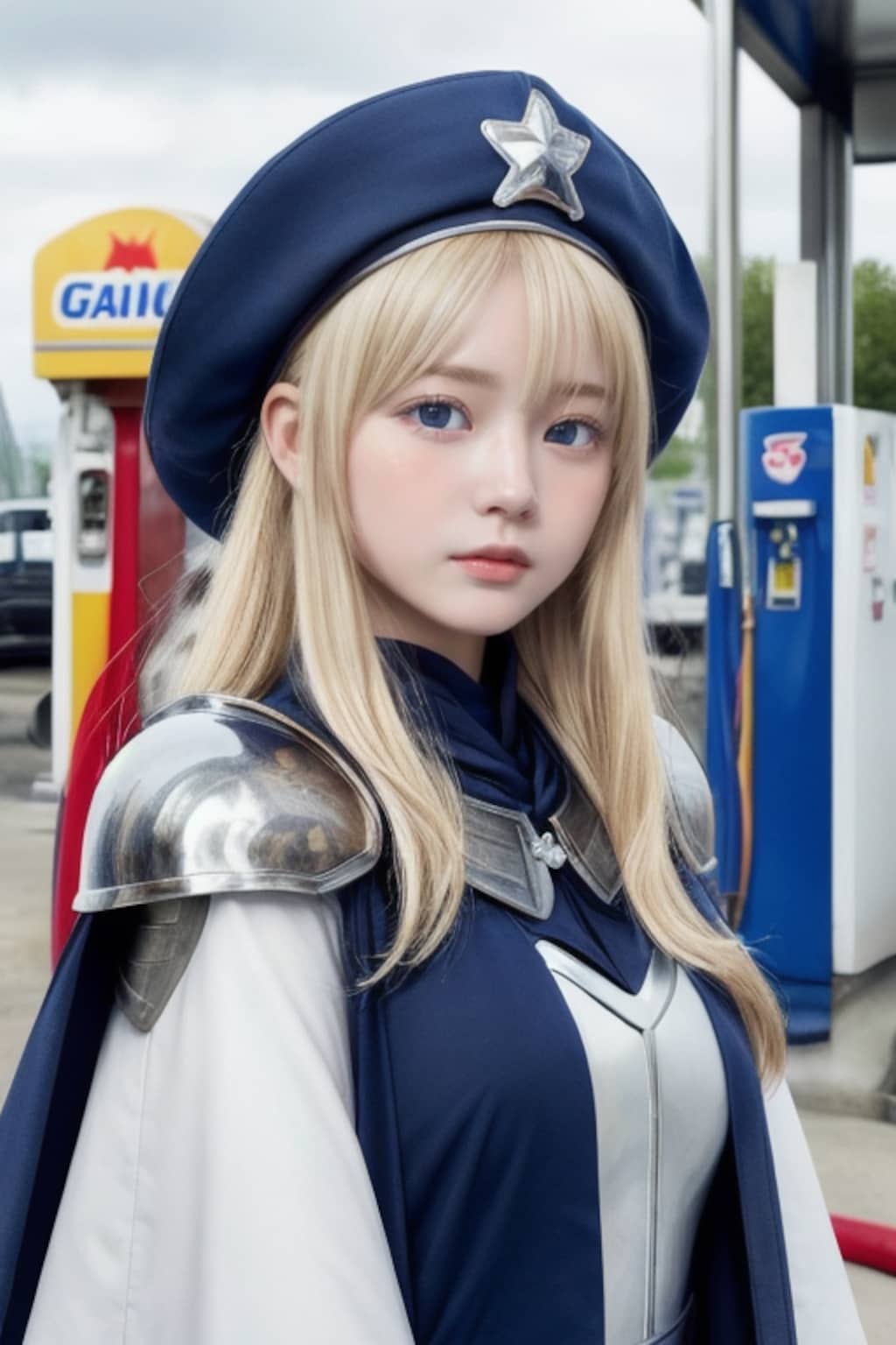 ガソリンスタンドのおぱ戦士